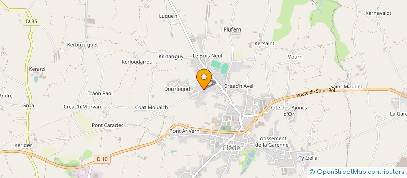 localisation de l'entreprise MONSIEUR BENJAMIN JAOUEN  CLEDER