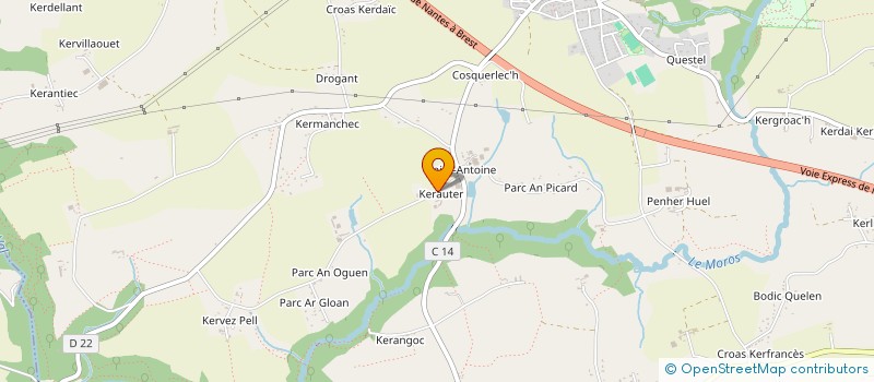 localisation de l'entreprise MONSIEUR BENJAMIN JONEAU à MELGVEN
