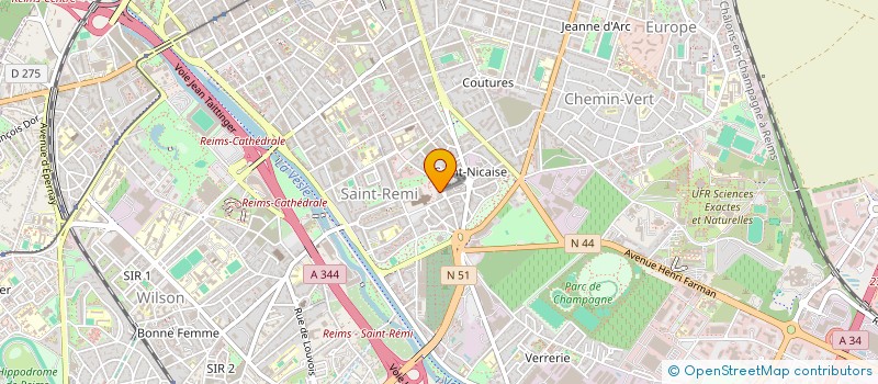 localisation de l'entreprise MONSIEUR BENJAMIN-JOSEPH STEENS  REIMS