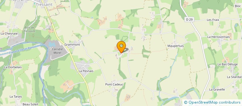 localisation de l'entreprise MONSIEUR BENJAMIN L'HERMITTE  LES CHAMPS-GERAUX