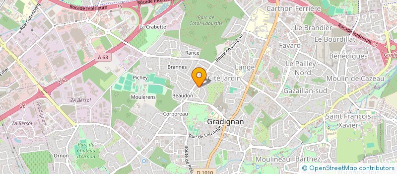 localisation de l'entreprise MONSIEUR BENJAMIN LABORDE  GRADIGNAN