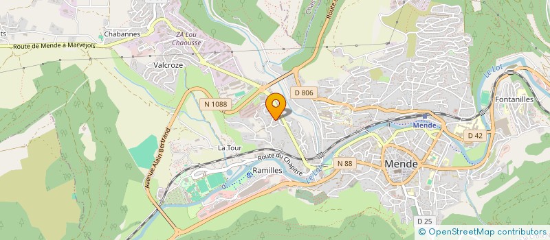 localisation de l'entreprise MONSIEUR BENJAMIN LAFITTE  MENDE
