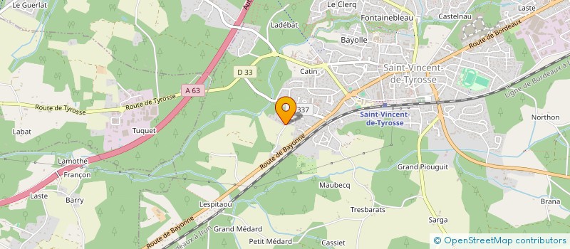 localisation de l'entreprise MONSIEUR BENJAMIN LAHOUZE  SAINT-VINCENT-DE-TYROSSE