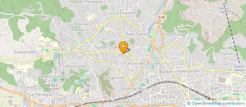 localisation de l'entreprise MONSIEUR BENJAMIN LANGERON à TOULON
