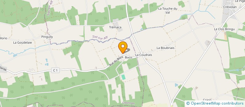 localisation de l'entreprise MONSIEUR BENJAMIN LE TOULLEC  COURNON