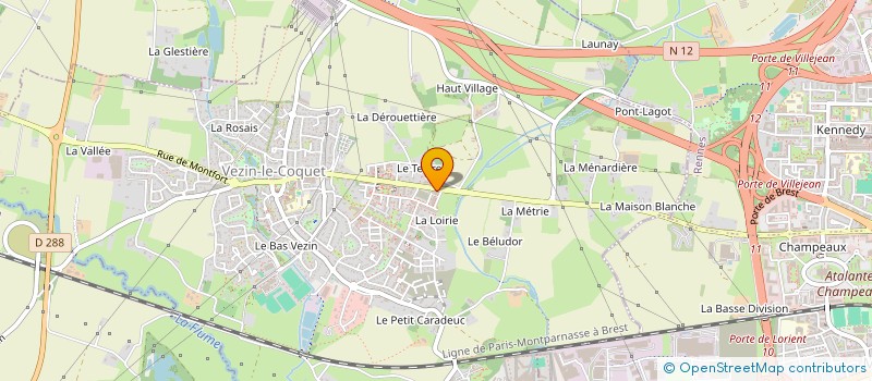 localisation de l'entreprise MONSIEUR BENJAMIN LEBRET  VEZIN-LE-COQUET