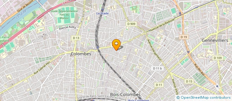 localisation de l'entreprise MONSIEUR BENJAMIN LECOMTE à COLOMBES