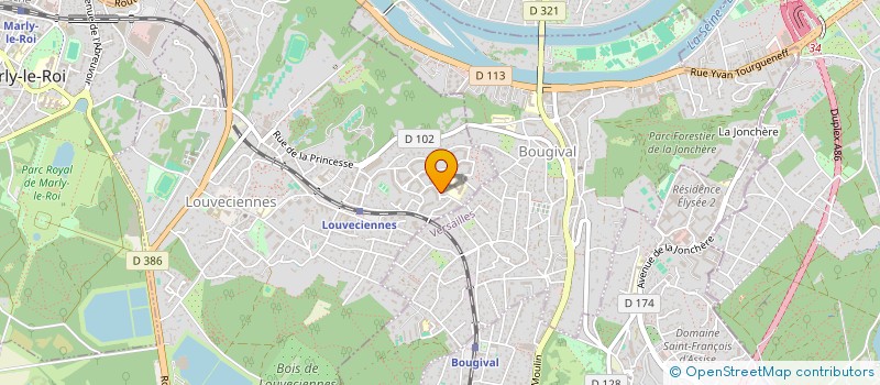 localisation de l'entreprise MONSIEUR BENJAMIN LECUYER  LOUVECIENNES