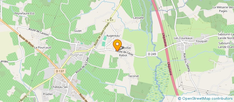 localisation de l'entreprise MONSIEUR BENJAMIN LEROY  PUGNAC