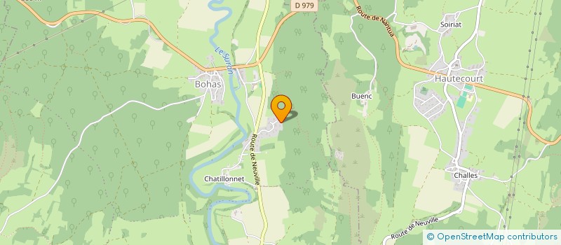 localisation de l'entreprise MONSIEUR BENJAMIN LESSON  BOHAS-MEYRIAT-RIGNAT