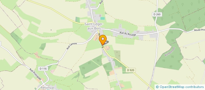 localisation de l'entreprise MONSIEUR BENJAMIN LEVEQUE  SAINT-LEGER-AUX-BOIS