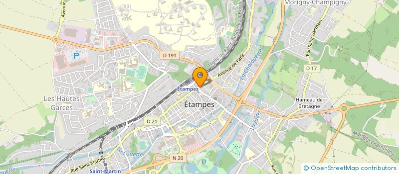 localisation de l'entreprise MONSIEUR BENJAMIN LUTHRINGER à ETAMPES