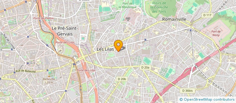 localisation de l'entreprise MONSIEUR BENJAMIN MAILLARD  LES LILAS