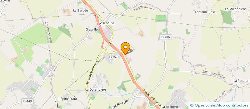 localisation de l'entreprise MONSIEUR BENJAMIN MALHERBE  CONDE-SUR-VIRE