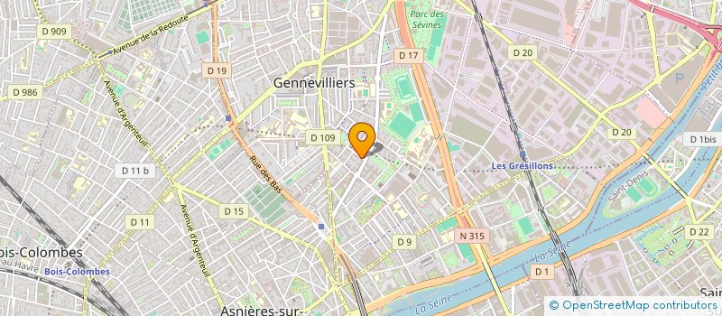 localisation de l'entreprise MONSIEUR BENJAMIN MALVESIN à GENNEVILLIERS