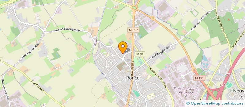 localisation de l'entreprise MONSIEUR BENJAMIN MARTIN  HALLUIN