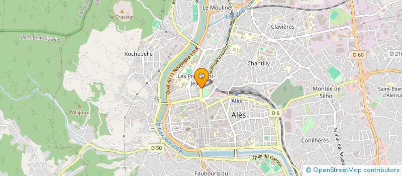 localisation de l'entreprise MONSIEUR BENJAMIN MATHEAUD  ALES