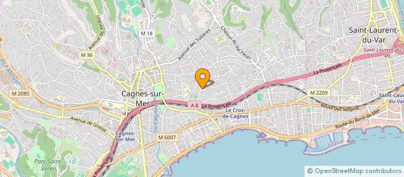 localisation de l'entreprise MONSIEUR BENJAMIN MERMOZ à CAGNES-SUR-MER