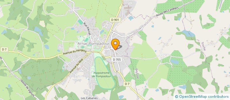 localisation de l'entreprise MONSIEUR BENJAMIN MESSIAEN  ARNAC-POMPADOUR