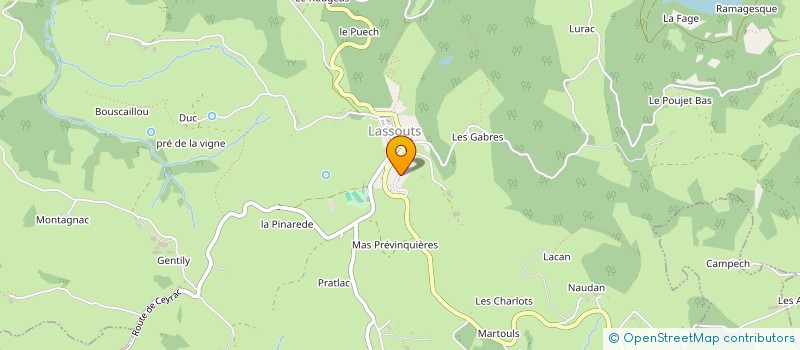 localisation de l'entreprise MONSIEUR BENJAMIN MIQUEL  LASSOUTS