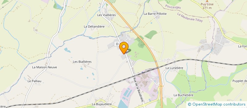 localisation de l'entreprise MONSIEUR BENJAMIN MORAND  LA MEILLERAIE-TILLAY