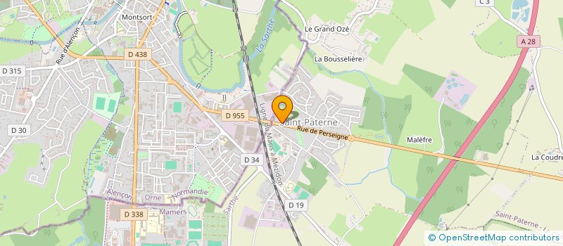 localisation de l'entreprise MONSIEUR BENJAMIN MOREAU  SAINT-PATERNE - LE CHEVAIN