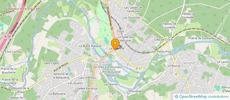 localisation de l'entreprise MONSIEUR BENJAMIN MORIN  MONTBAZON