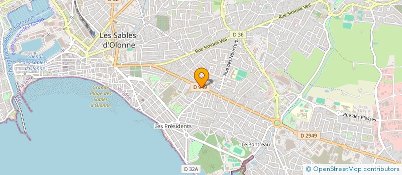 localisation de l'entreprise MONSIEUR BENJAMIN ORHON  LES SABLES D'OLONNE