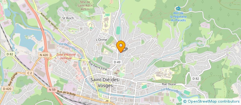 localisation de l'entreprise MONSIEUR BENJAMIN PARIS  SAINT-DIE-DES-VOSGES