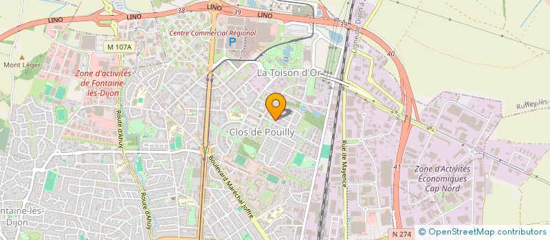 localisation de l'entreprise MONSIEUR BENJAMIN PECH  DIJON