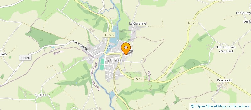 localisation de l'entreprise MONSIEUR BENJAMIN PELLAN  LA CHEZE