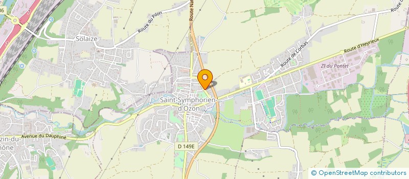 localisation de l'entreprise MONSIEUR BENJAMIN PEREZ  SAINT-SYMPHORIEN-D'OZON