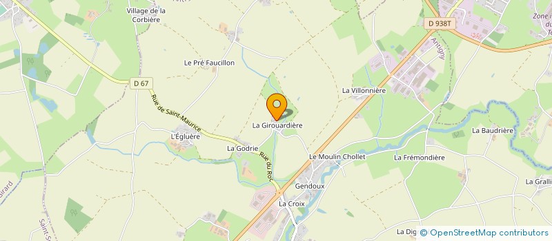 localisation de l'entreprise MONSIEUR BENJAMIN POIRIER  ANTIGNY