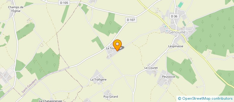 localisation de l'entreprise MONSIEUR BENJAMIN POMMIER  CHARROUX