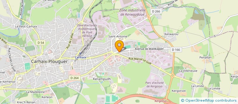 localisation de l'entreprise MONSIEUR BENJAMIN POTTIER  CARHAIX-PLOUGUER