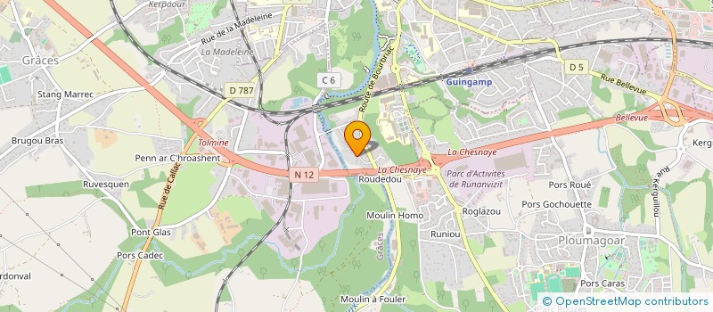 localisation de l'entreprise MONSIEUR BENJAMIN QUERE  GUINGAMP