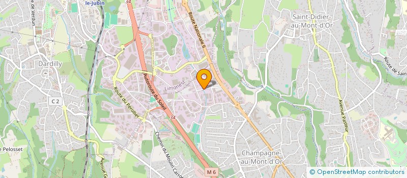 localisation de l'entreprise MONSIEUR BENJAMIN RABANY  CHAMPAGNE-AU-MONT-D'OR