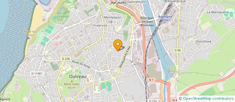 localisation de l'entreprise MONSIEUR BENJAMIN RAIGNIER à OUTREAU
