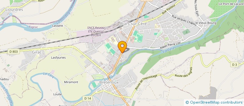 localisation de l'entreprise MONSIEUR BENJAMIN RIQUEZ  BIARS-SUR-CERE