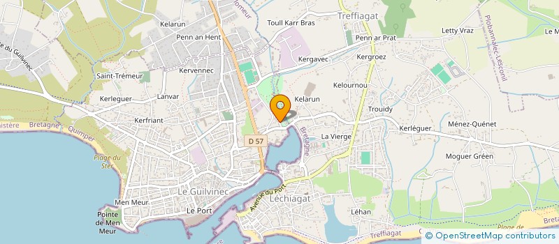 localisation de l'entreprise MONSIEUR BENJAMIN ROBERT  GUILVINEC