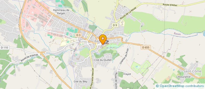 localisation de l'entreprise MONSIEUR BENJAMIN ROBERT  BAZAS