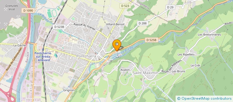 localisation de l'entreprise MONSIEUR BENJAMIN RODILLON  PONTCHARRA