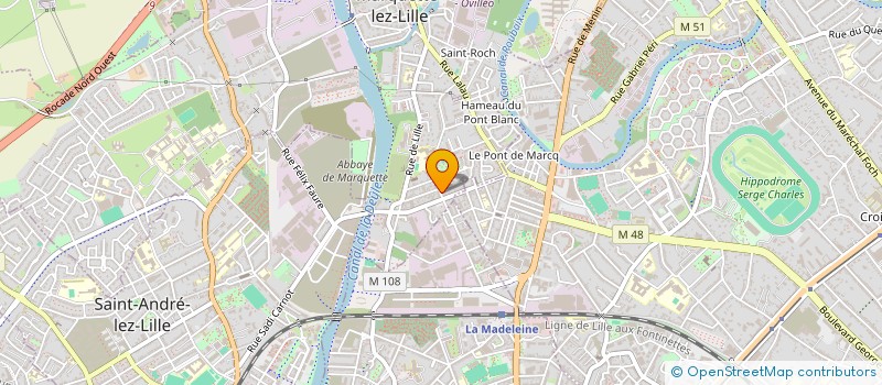 localisation de l'entreprise MONSIEUR BENJAMIN ROSSI  MARQUETTE-LEZ-LILLE