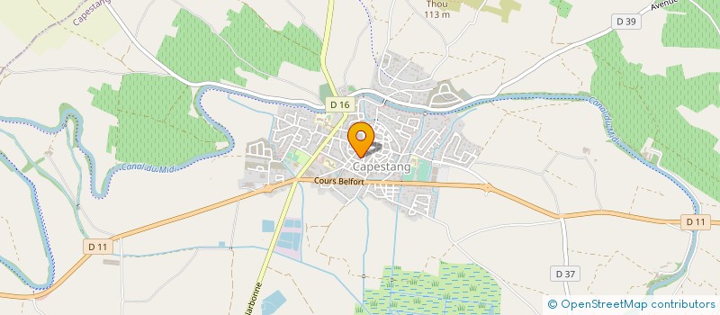 localisation de l'entreprise MONSIEUR BENJAMIN SANCHEZ  CAPESTANG