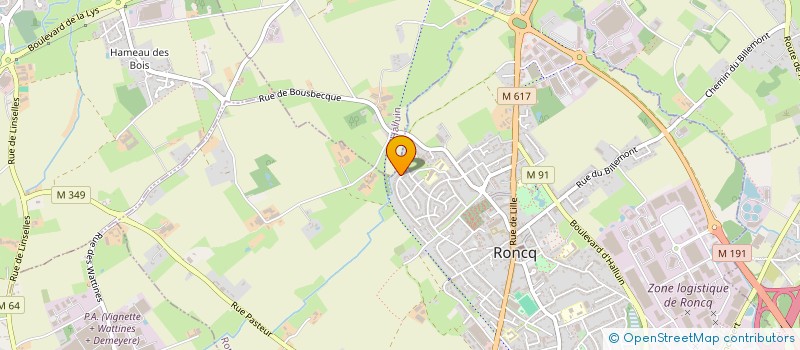 localisation de l'entreprise MONSIEUR BENJAMIN THENEVIN  RONCQ