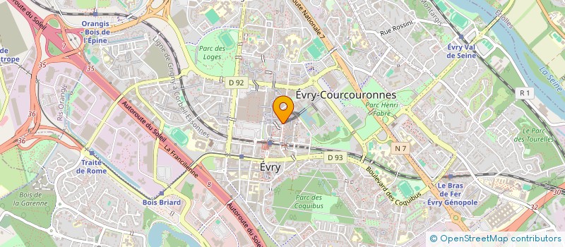 localisation de l'entreprise MONSIEUR BENJAMIN THIERRY AUDOUARD  EVRY-COURCOURONNES