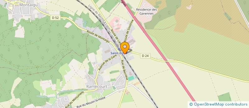 localisation de l'entreprise MONSIEUR BENJAMIN THORIN  SAINT-ERME-OUTRE-ET-RAMECOURT