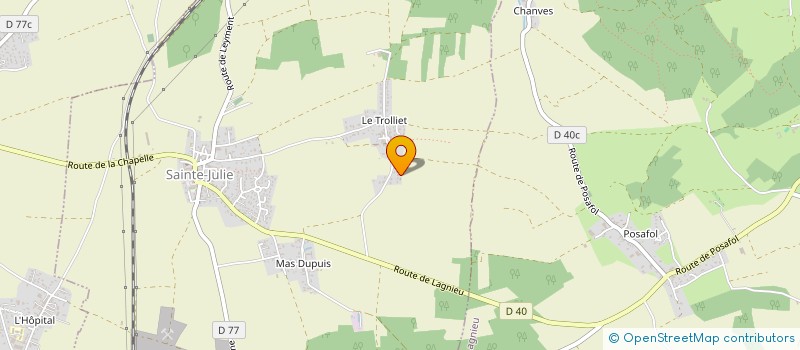 localisation de l'entreprise MONSIEUR BENJAMIN TISSOT  SAINTE-JULIE