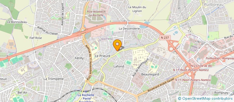 localisation de l'entreprise MONSIEUR BENJAMIN TURBE  LA ROCHELLE