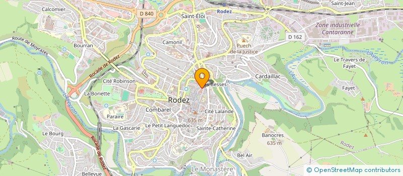 localisation de l'entreprise MONSIEUR BENJAMIN VERGNET  RODEZ